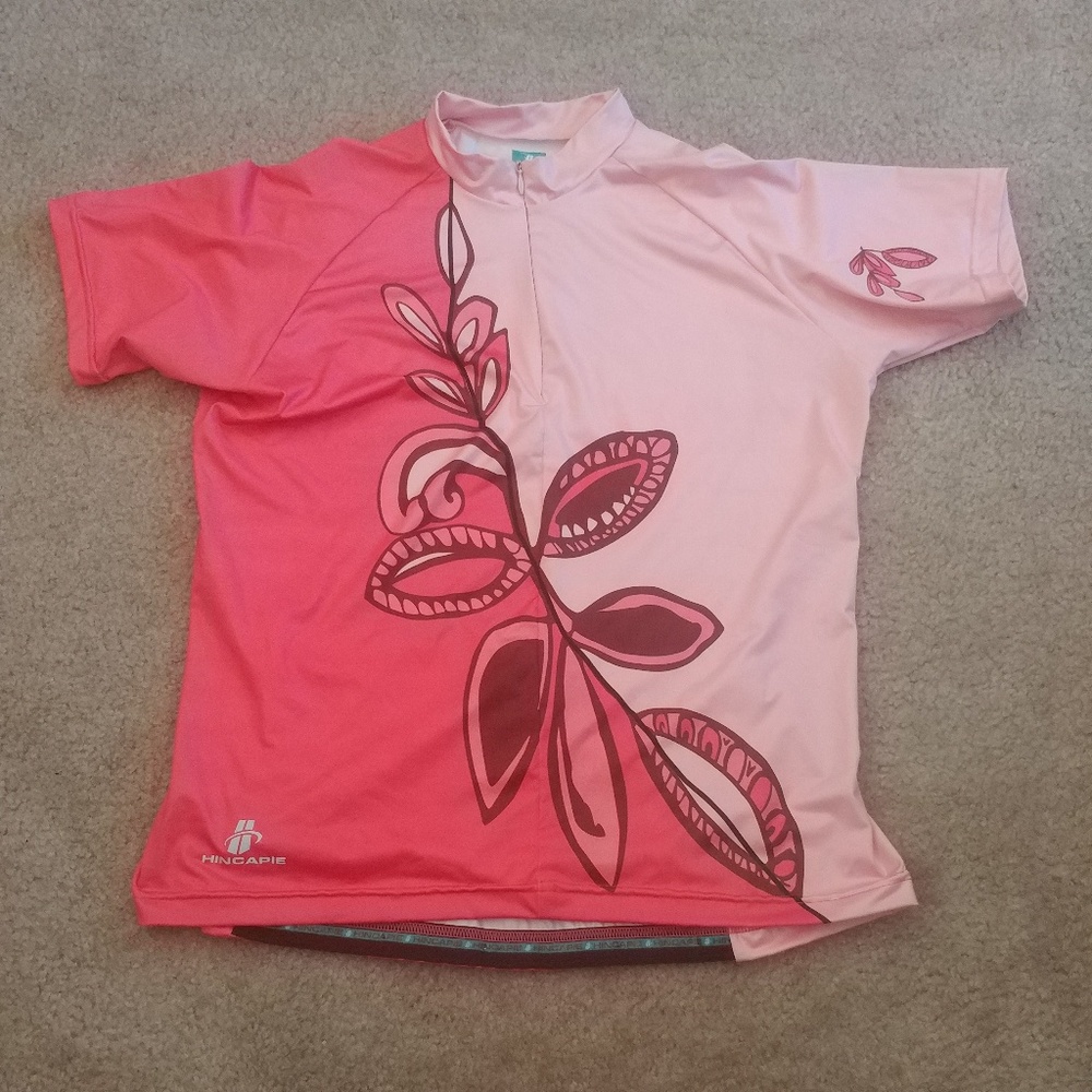 Hincapie short sleeve bike jersey, pink